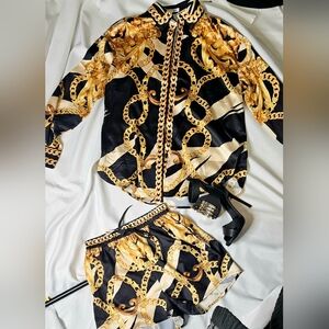 🔥"Versace" Inspired Silk 2-piece